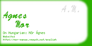 agnes mor business card
